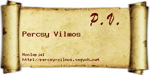 Percsy Vilmos névjegykártya